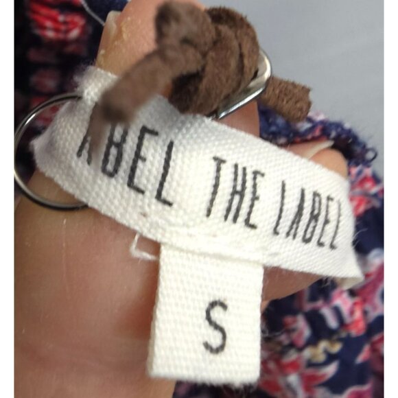 New Anthropologie Abel the Label Floral Halter Maxi Dress Small S Sm Navy‎ Red + - Picture 6 of 10